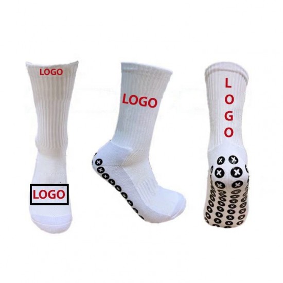 Wholesale Custom Soccer Socks Crew Ankle Sports Black Grip Socks Football Soccer Socks Custom logo