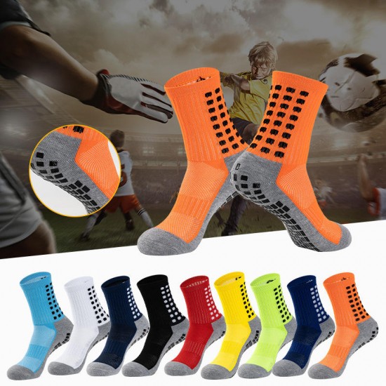 Custom Outdoor Breathable Running Cycling Socks Anti Slip Grip Soccer Football Socks for Men